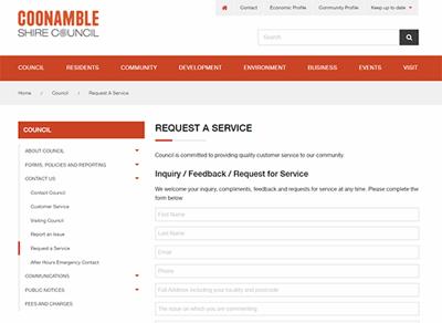 Request a service from Council